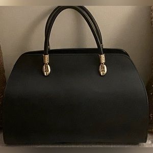 Borse in Pelle black Italian leather handbag.